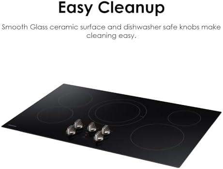 5-in-1 Samsung Built-In Electric Cooktop with Glass Surface Black