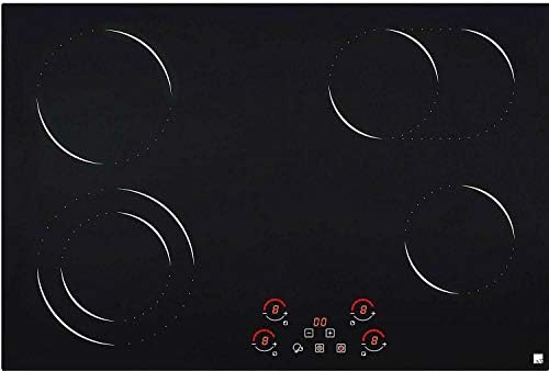 Ramblewood 4-Burner 30 Electric Cooktop 7200W Reliable 99 Mins Timer Secure Design