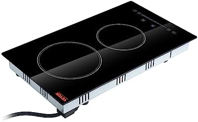 VEVOR 12-inch Glass Electric Cooktop Built-In with Timer Kids Safety Lock