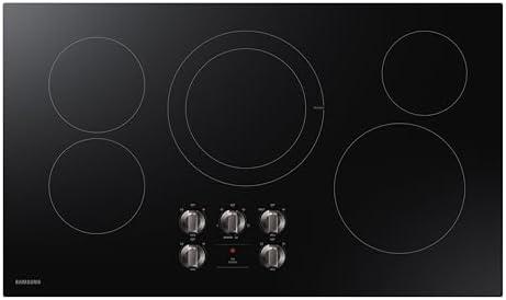 5-in-1 Samsung Built-In Electric Cooktop with Glass Surface Black