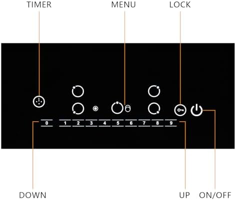 Winado 5-Burner Electric Dual Surface Cooktop with Timer Safety Lock
