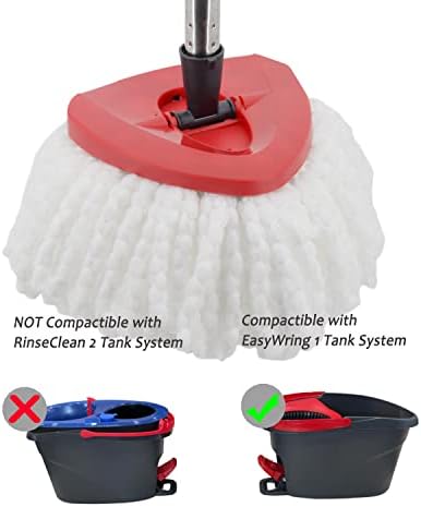 5 Pack Microfiber Mop Heads - EasyWring Compatible for Hard Floors