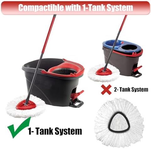 Mop Head Replacement 3-Pack O Cedar EasyWring 1-Tank System