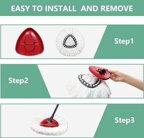 10-Pack Mop Replacement Heads - Microfiber - Easy to Replace