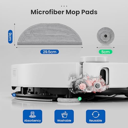 Roborock S8 Max Ultra Replacement Mop Pads with Sonic vibrating Edge Mops