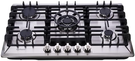 Versatile 5-Burner Stainless Steel Gas Cooktop