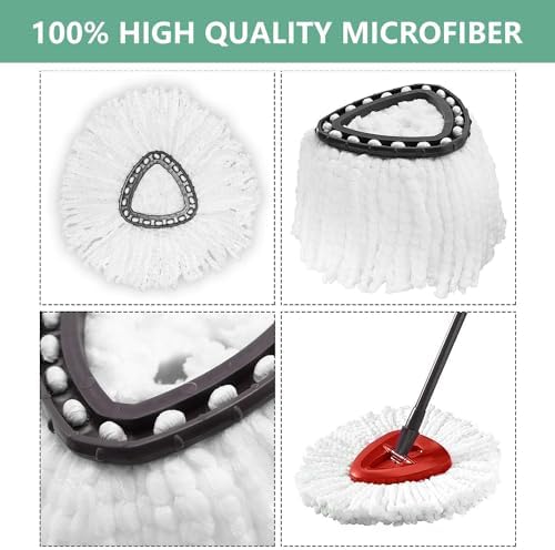 10-Pack Mop Replacement Heads - Microfiber - Easy to Replace