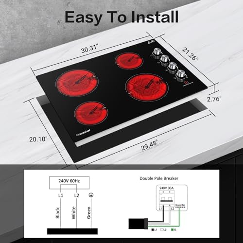 30 Inch Electric Cooktop With 4 Burners for Your Kitchen Needs