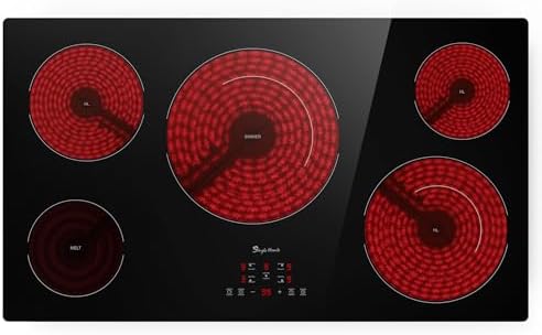 SingleHomie 5-Burner Built-In Electric Cooktop with Sensor Touch Control