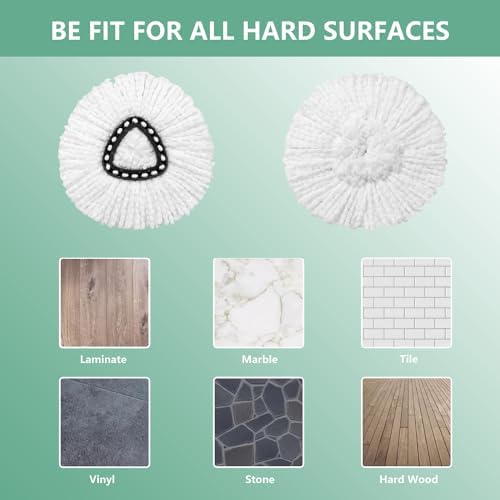 10-Pack Mop Replacement Heads - Microfiber - Easy to Replace