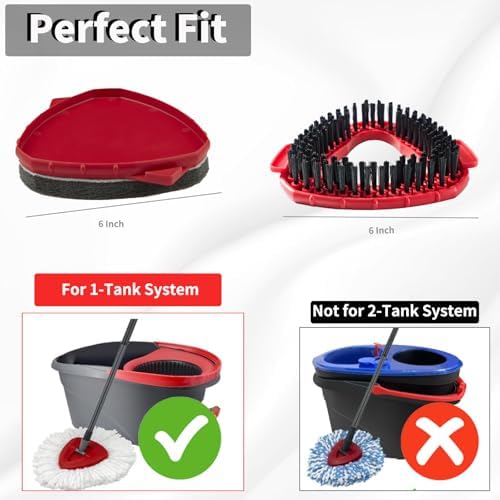 Scrub Brush Attachment for O Cedar Spin Mop 1 Tank System
