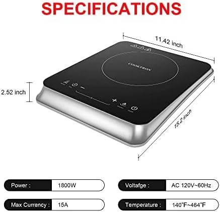COOKTRON Portable Induction Cooktop 1800W