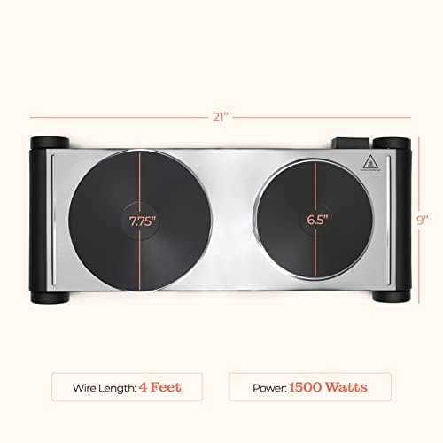 Powerful Electric Double Stovetop for Kitchen Use
