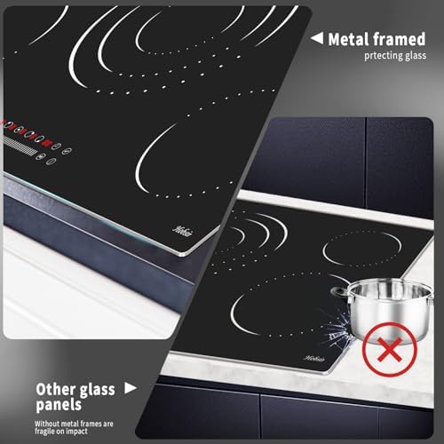 36 Inch Electric Cooktop 5 Burner Safety Cook Top