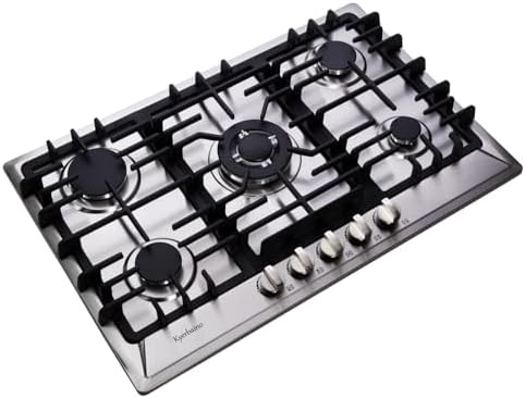 Versatile 5-Burner Stainless Steel Gas Cooktop