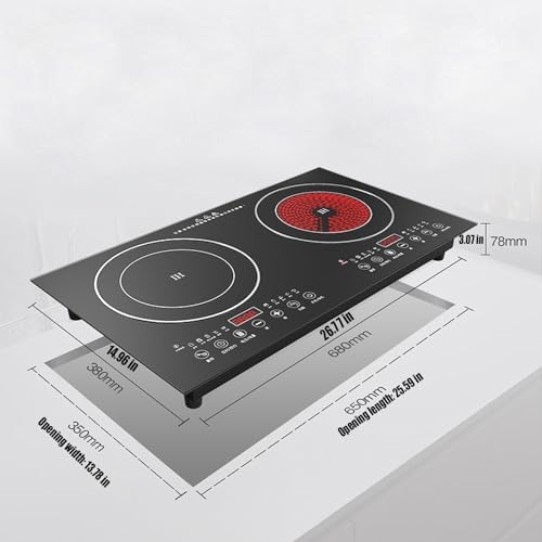 26 110V Electric Cooktop with Touch Control