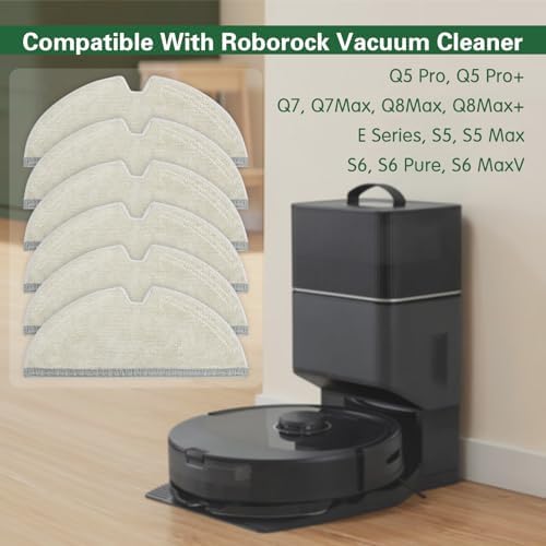 VIEWALL 6-Piece Reusable Microfiber Mop Cloth Set