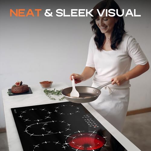 Modern 30-inch Electric Cooktop with Sensor Touch Control