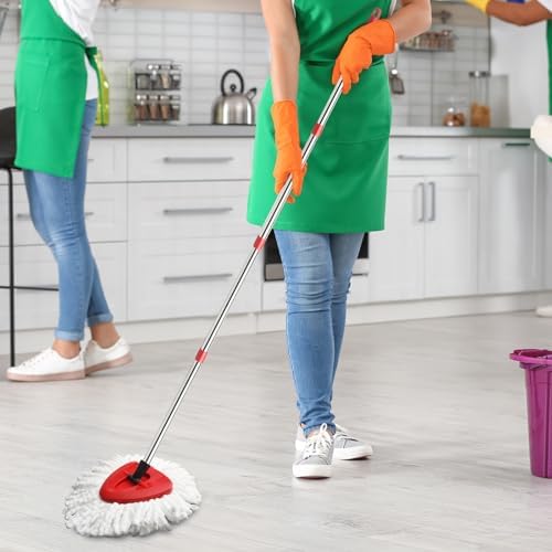 Two-Piece Mop Set for Perfect Cleaning with Microfiber Heads