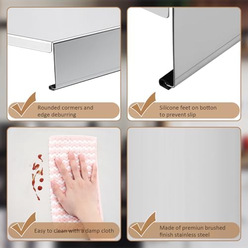 Therwen Stainless Steel Gas Stove Top Cover Extra Work Counter Safety Design