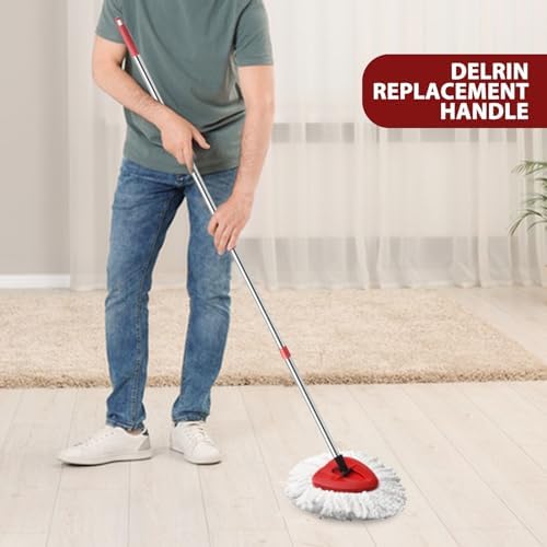 4-Section Spin Mop Handle Easywring Compatible