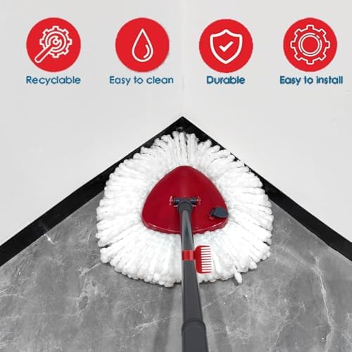 Perfect Mop Replacement Set for EasyWring 1 Tank System with Adjustable Handle