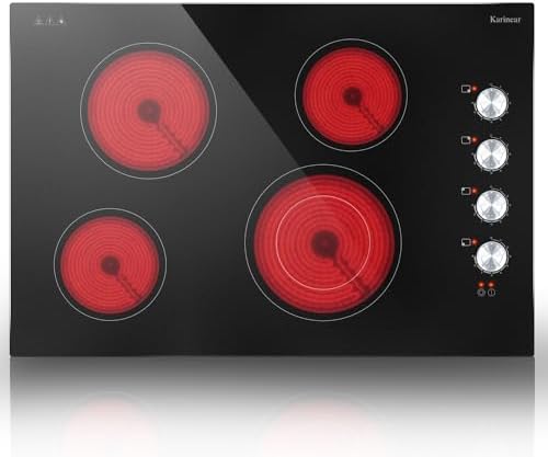 Powerful 30 Electric Cooktop Built-In Ceramic Surface