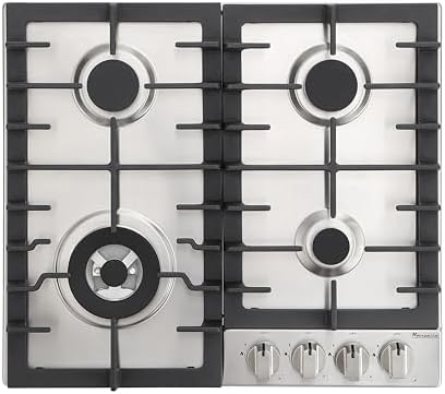 Instant-Powered 4-Burner Dual-Fuel Gas Cooktop Stainless Steel Perfect Cooking