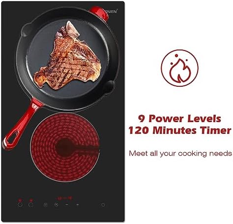 12-inch Electric Cooktop GIONIEN 3000W Touch-Controllable Effortless Cooking