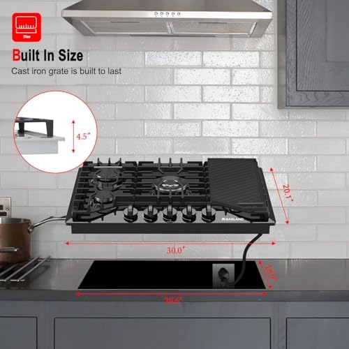GASLAND 5-Burner Plug-In Cast Iron Grill NO gas needed