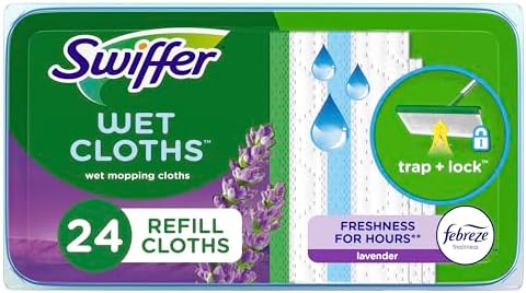 Swiffer Sweeper Wet Mopping with Febreze Freshness Lavender 24 Count