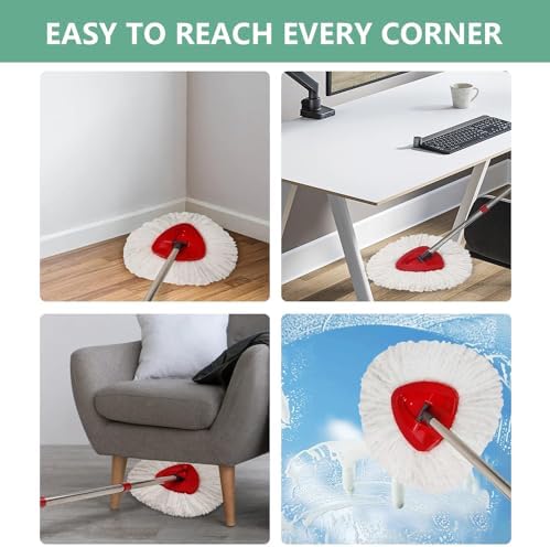 10-Pack Mop Replacement Heads - Microfiber - Easy to Replace