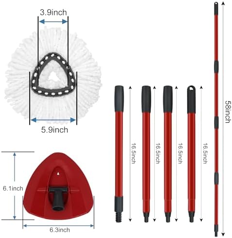 Complete Replacement Set for O-Ceda EasyWring 1-Tank Spin Mop