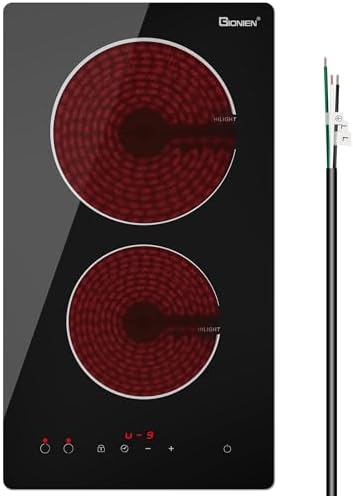 12-inch Electric Cooktop GIONIEN 3000W Touch-Controllable Effortless Cooking