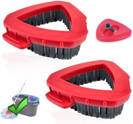 kBPoly scrub brush 2 Pack Mop Heads Replacement for Tile Shower Cleaning