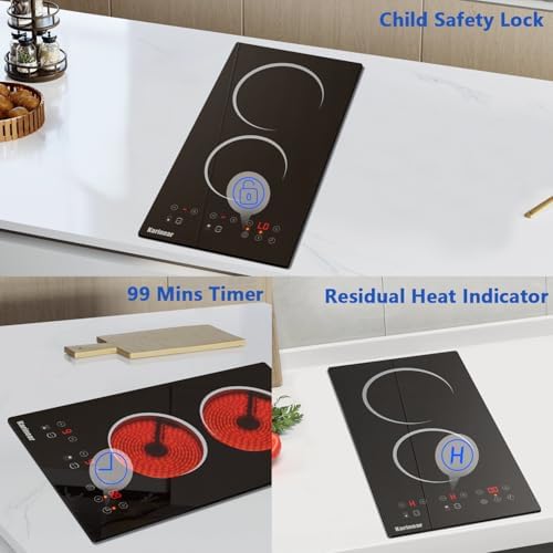 Easy Setup 2-Burner 110V Electric Cooktop