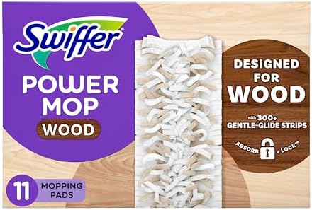 Swiffer PowerMop Wood Mopping Pad Refills 11 Count Effortless Floor Cleaning