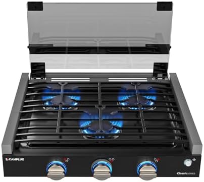 CAMPLUX RV Stove 3 Burners 21000 BTU - Propane Cooktop forRV