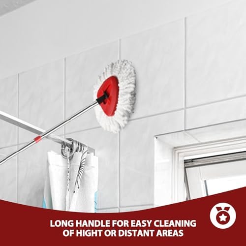 4-Section Spin Mop Handle Easywring Compatible