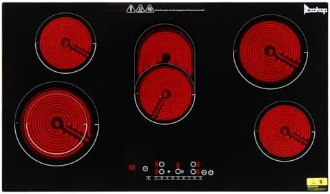 Winado 5-Burner Electric Dual Surface Cooktop with Timer Safety Lock