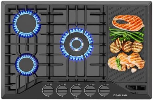 GASLAND 5-Burner Plug-In Cast Iron Grill NO gas needed