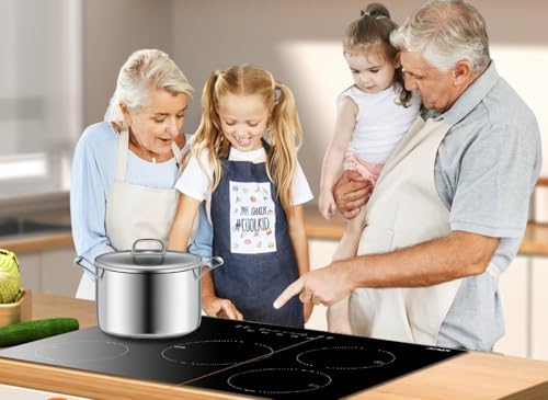 KPUY 5-Burner Electric Induction Cooktop with Timer
