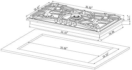 Empava Pro Series 36-inch Gas Stove Top