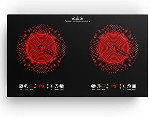 2-Burner Electric Cooktop with Timer and Safety Features