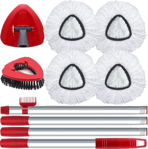 Replacement Heads and Brush Set for O Cedar EasyWring Mop System
