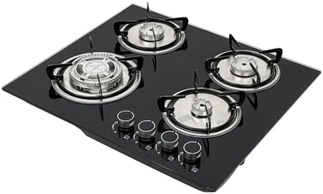Sturdy 23-inch Gas Cooktop 4 Burners Flame-Saver Design