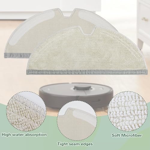 VIEWALL 6-Piece Reusable Microfiber Mop Cloth Set