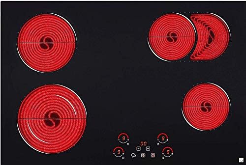 Ramblewood 4-Burner 30 Electric Cooktop 7200W Reliable 99 Mins Timer Secure Design