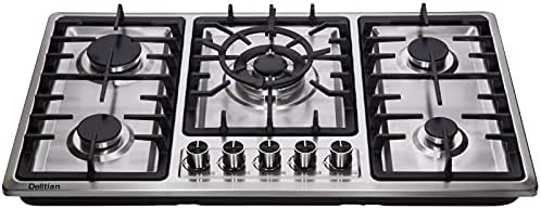 Stainless Steel Cooktop with Dual Fuel