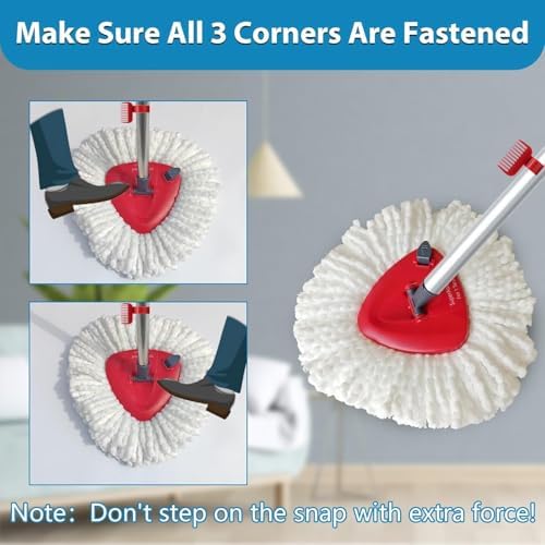 Perfect Mop Replacement Set for EasyWring 1 Tank System with Adjustable Handle